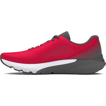 Imagem de Under Armour Tênis de corrida unissex para crianças com carga escolar Rogue 4, (600) Vermelho/Castlerock/Branco, 6 Big Kid