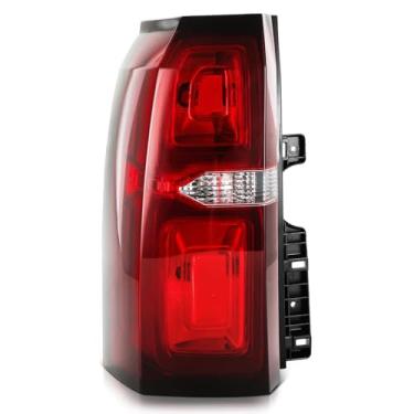 Imagem de F CARFITTING Conjunto de luz traseira compatível com Chevy Suburban Tahoe 2015-2020, lâmpada de freio com LED DRL substituição traseira esquerda lado do motorista GM2800264 23407432 84467058