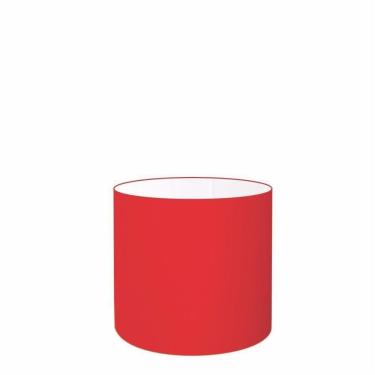 Imagem de Cúpula Abajur Cilíndrica Cp-7005 ø18x18cm Vermelho