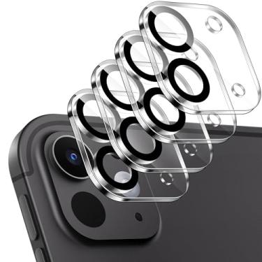 Imagem de MoKo Pacote com 4 protetores de lente de câmera para iPad Pro 11 polegadas/iPad Pro 13 polegadas M4/M5 lançado 2024/2025, adesivo de vidro temperado 9H resistente a arranhões, transparente