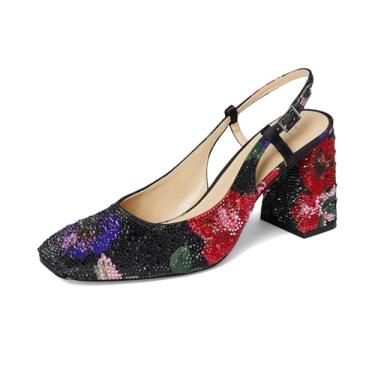 Imagem de Betsey Johnson Elias Pump feminino, Preto, multifloral, 37