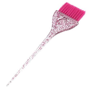 Imagem de Yinhing Escova de Tintura de Cabelo Com Alça Brilhante para Coloração de Cabelo Profissional Acessório Requintado de Barbearia Aumente Sua Criatividade Com Fácil Aplicação e para Uso Doméstico e Profissionais de Salão de Beleza (Rosa)