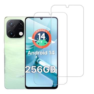 Imagem de KONXISA Pacote com 2 protetores de tela para UMIDIGI G9T, protetor de tela de vidro temperado, película protetora de 9 durezas HD transparente antiarranhões e sem bolhas