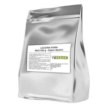 Imagem de WVegan Leucina Pura Vegan, Sabor Neutro, 500g Refil, Aminoácido Essencial, Suplemento Vegano