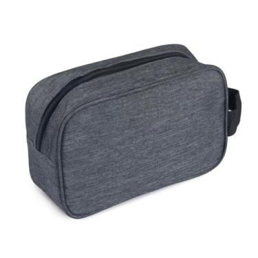 Imagem de Nécessaire Poliéster 300D 4 Litros com Bolso Frontal e Alça Lateral Compacta para Viagem Higiene e Maquiagem