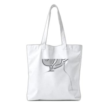 Imagem de Kit 10 Sacola Ecologica Charmosa e Reutilizável 38x41.5cm Com Estampa Mulher Sexy Posando