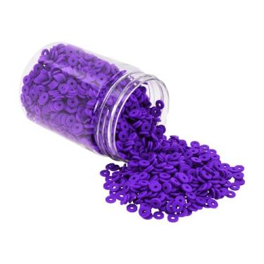 Imagem de Mandala Crafts Kit de contas índigo Heishi de 6 mm para artesanato DIY - 3000 contas planas de disco de argila de polímero para fazer joias, espaçadores redondos, colares e pulseiras da amizade