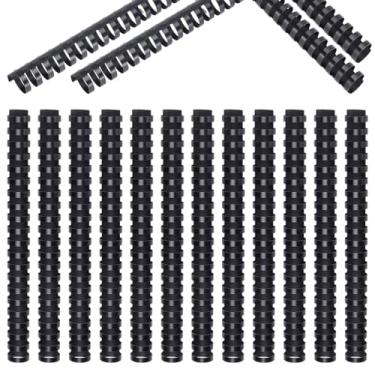 Imagem de UNICRAFTALE 50 peças de pente de encadernação de plástico com capacidade para 100 folhas, pente preto para encadernação 21 anéis tamanho carta pentes encadernar lombada para docente, aluno, documentos