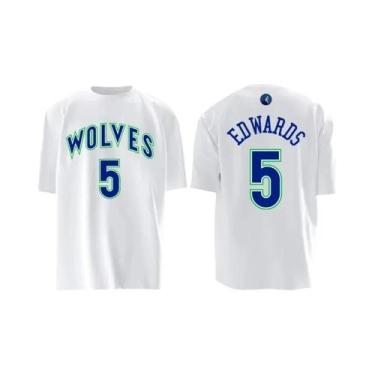Imagem de Camiseta Personalizada De Torcedor De Basquete Timberwolves Para Homen