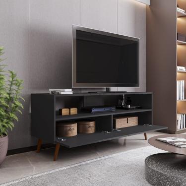 Imagem de Rack Bancada Sala Para Tv Até 55 Sienna - Ssx Multicoisas Preto