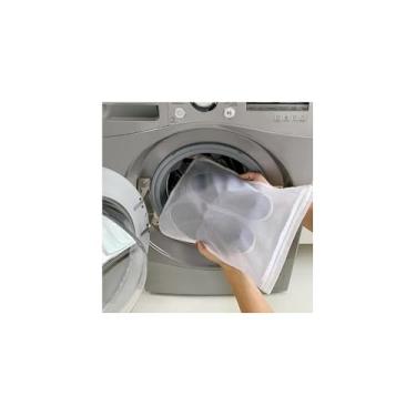 Imagem de Saco para Lavar Roupas Delicadas, Poliéster, 29x35cm, Proteção para Lingeries e Tênis, com Zíper