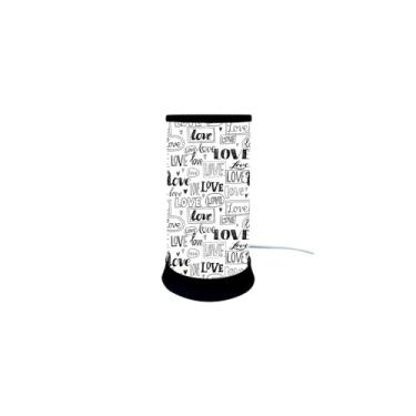 Imagem de Luminária de Mesa Hug Love Black and White Prático e Funcional para o Dia a Dia