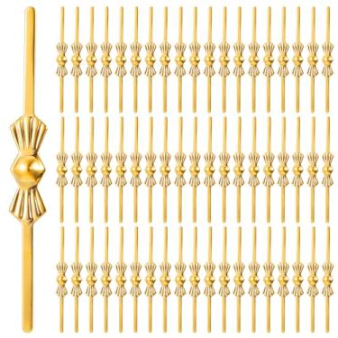 Imagem de 300 peças de conectores de cristal de gravata borboleta para lustres clipes de pinos de metal dourado peças de fixação para substituição de cristal e projetos DIY