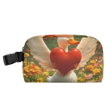 Imagem de TSENQUE Lancheira personalizada com asas de pato brancas para mulheres, meninas, lancheira masculina e infantil, lancheira para trabalho, bolsa térmica para meninos