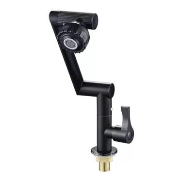 Imagem de Torneira Gourmet de Parede 360° em Aço Inox – Torneira Giratória para Cozinha e Banheiro com Duplo Jato(Torneira vertical-preto)