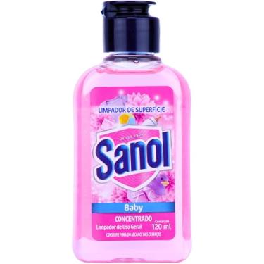 Imagem de Sanol Limpador Concentrado De Superfície Perfumador Baby 120 Ml Rosa