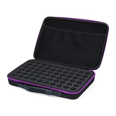 Imagem de EVA 60 Slots Essential Oil Holder Estojo de Armazenamento com Zíper Casca Antichoque Espuma Densa para Garrafas 10ML Ferramentas Pintura Arte Unhas Rh