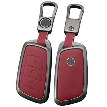 Imagem de Capa para chave de carro compatível com Foton Senior General G9/Paisagista/Yutu 9/8 captador/F9/Xiangling Q Chaveiro de couro de liga de zinco(B -1)