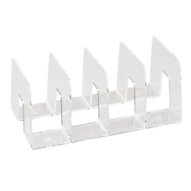 Imagem de Asixxsix Classificador de Arquivos Acrílico, Organizador de Arquivos de Mesa Vertical Resistente Com Base Alargada Antiderrapante, para Revistas, Letras, Livros, Pastas, Escritório (4 seções