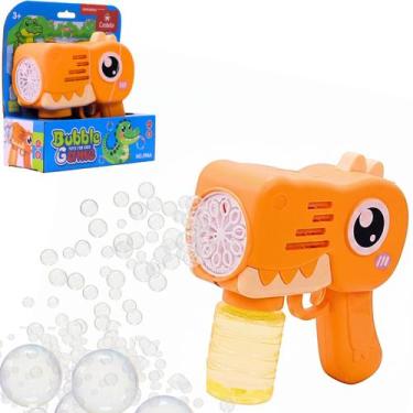 Imagem de Lança Bolhas de Sabão Infantil Bubble Game Crocodilo Laranja - Castela