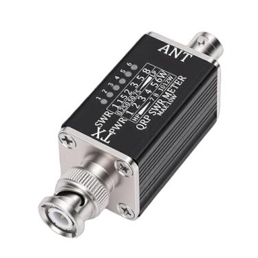 Imagem de Jectse Medidor SWR, 6 Indicadores LED Medidor de Taxa de Onda Permanente de Frequência de 1-30 MHz, Torneira RF Leve Alimentada para Uso Em Campo Portátil, Com Interface BNC