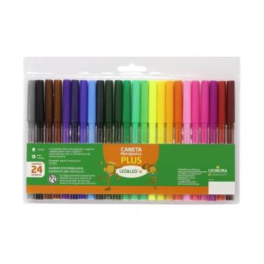 Imagem de Canetinha hidrográfica PLUS Leo e Leo com 24 cores - Leonora