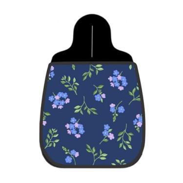 Imagem de Lixeira De Carro Organizador Lixinhocar Floral Delicado Azul E Lilás