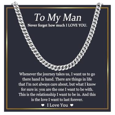 Imagem de EPIRORA Corrente de elos cubanos presentes para homens e meninos, colar cubano masculino de aço inoxidável de 6 mm, aniversário, Natal, Dia dos Namorados, presente de joias para filho, neto, sobrinho