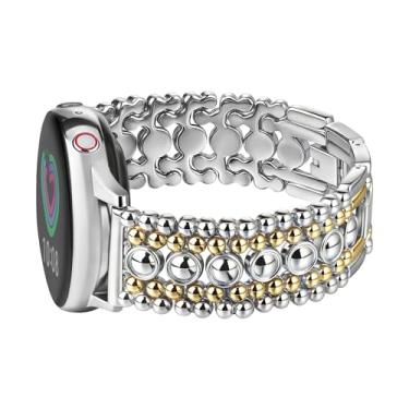 Imagem de Urpanda Pulseira de relógio de 20 mm compatível com Samsung Galaxy Watch 7/6/5/5pro/4/4 Classic/3/Active 2 de 40 mm, 41 mm, 42 mm, 44 mm e 46 mm, pulseira de relógio de metal elegante para mulheres e