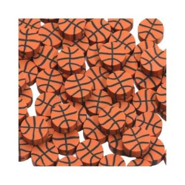 Imagem de Contas De Basquete De Argila Polimérica De 9mm 20 50 100pcs Para DIY J