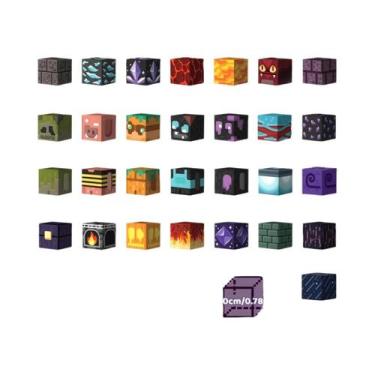 Imagem de Blocos De Construção Magnéticos Estilo Pixel Brinquedo Cubo Com Tampa 