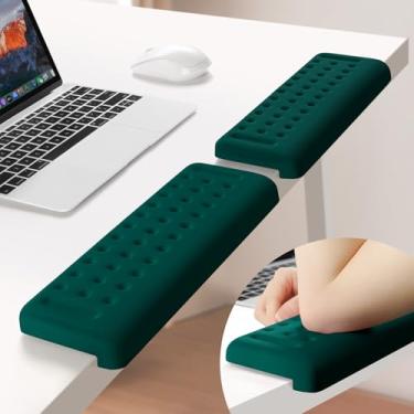 Imagem de Sushret Apoio de Cotovelo em L para Mesa, 2 Peças de Espuma de Memória, Almofada Ergonômica Antiderrapante para Pulso, Palma e Antebraço, Suporte para Escritório e Casa