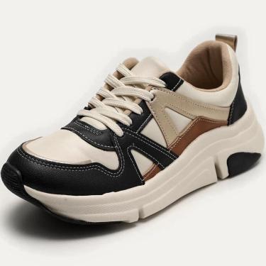 Imagem de Tênis Street Recort Dourado Feminino Conforto Modare 7401.102.29627-Feminino