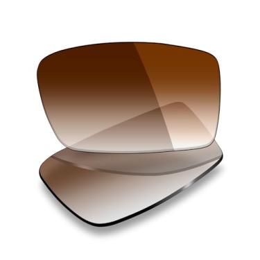 Imagem de Mryok Lentes de substituição UV400 compatíveis com óculos de sol Smith Transfer, HD Polarized, proteção UV, resistente a impactos e ajuste perfeito - Marrom dégradé