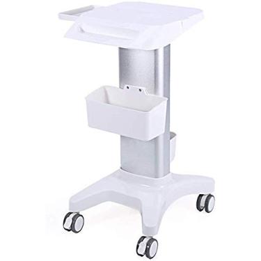 Imagem de Carrinhos de mão portáteis multifuncionais, carrinho grande e portátil, carrinho de instrumentos de salão de beleza com roda de freio, carrinho utilitário branco pequeno bolha carrinho de spa