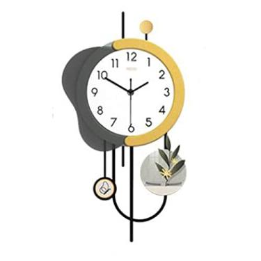 Imagem de Relógio de parede sala de estar relógio de parede moderno casa moda atmosfera relógio mudo (cor: A, tamanho: 35 * 65 cm)