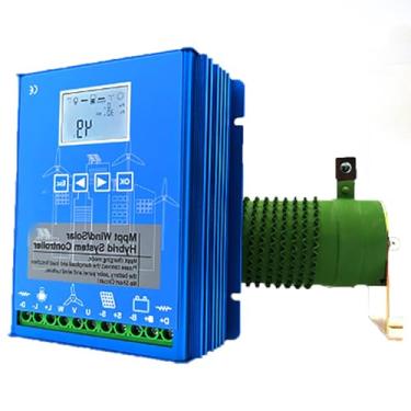 Imagem de Controlador de carga MPPT híbrido para turbina eólica e solar, Controlador de energia renovável universal, com display LCD e carga de descarga