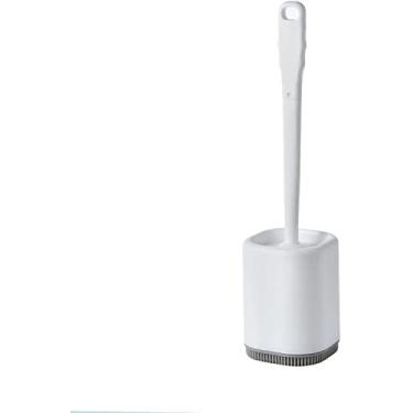 Imagem de Escova de vaso sanitário criativo suporte de escova de vaso sanitário conjunto de escova de vaso sanitário cabo longo sem escova de canto morto kit de banheiro suporte de escova de vaso sanitário (A