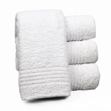 Imagem de Kit com 30 Toalhas Fitness para Academia Branco 30x80cm - 400g/m2 - Pr
