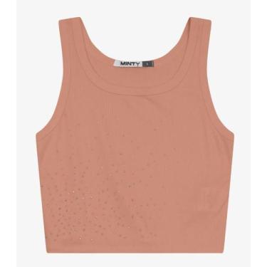 Imagem de Regata Juvenil Feminina em Ribana de Viscose Minty Marrom, 14, Marrom