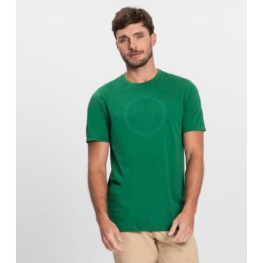 Imagem de Camiseta Masculina Manga Curta Meia Malha Diametro Verde, GG, Verde