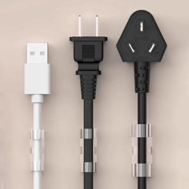 Imagem de 20 alças autoadesivas para cabos – organizador de cabos para USB, fones de ouvido, eletrodomésticos (escola de cozinha de escritório em casa) - tamanho médio