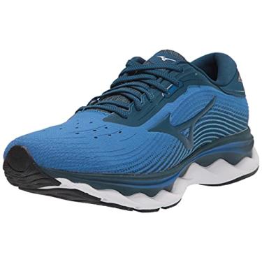 Imagem de Mizuno Tênis de corrida feminino Wave Sky 5, Azul imperial, 44