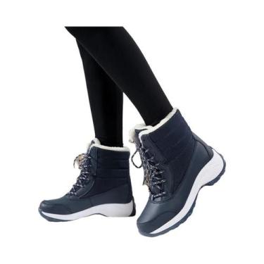 Imagem de Botas De Neve Femininas De Inverno Com Pelúcia, Confortáveis, Platafor