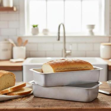 Imagem de Conjunto de Formas para Pães Cuca Bolo Pão Caseiro Torta Utensílio Dom