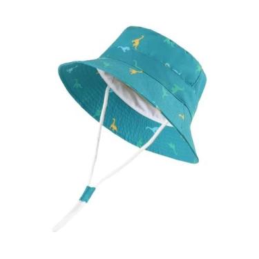 Imagem de Chapéu De Sol Infantil Dinossauro Para Meninos E Meninas Com Proteção 