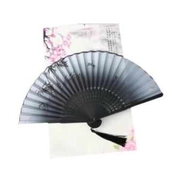 Imagem de Leque Dobrável Com Padrão Japonês Retrô Para Mulheres, Presente Decora