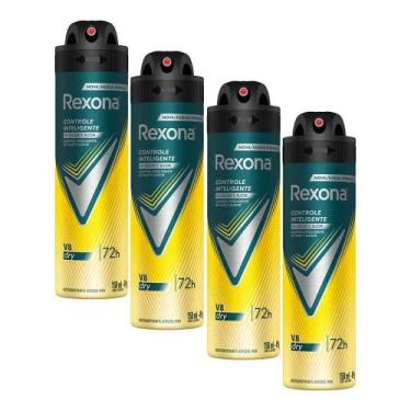 Imagem de Kit 4 Desodorantes Rexona Men Aerossol Antitranspirante V8 150ml