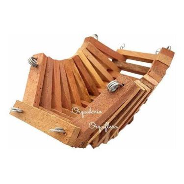 Imagem de Cachepot De Madeira Cesto Para Plantas E Orquídeas Tam. P - Orquiflora