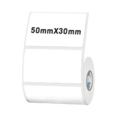 Imagem de Etiqueta Térmica Impermeável De 50mm, Adesiva, Em Papel Branco, Para I